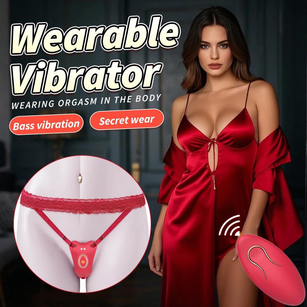 Thong Panty Wearable Vibrator Mini Butterfly Masturbator Clitoral Stimulator 9 Vibration Modes Adult Sex Toys for Couples