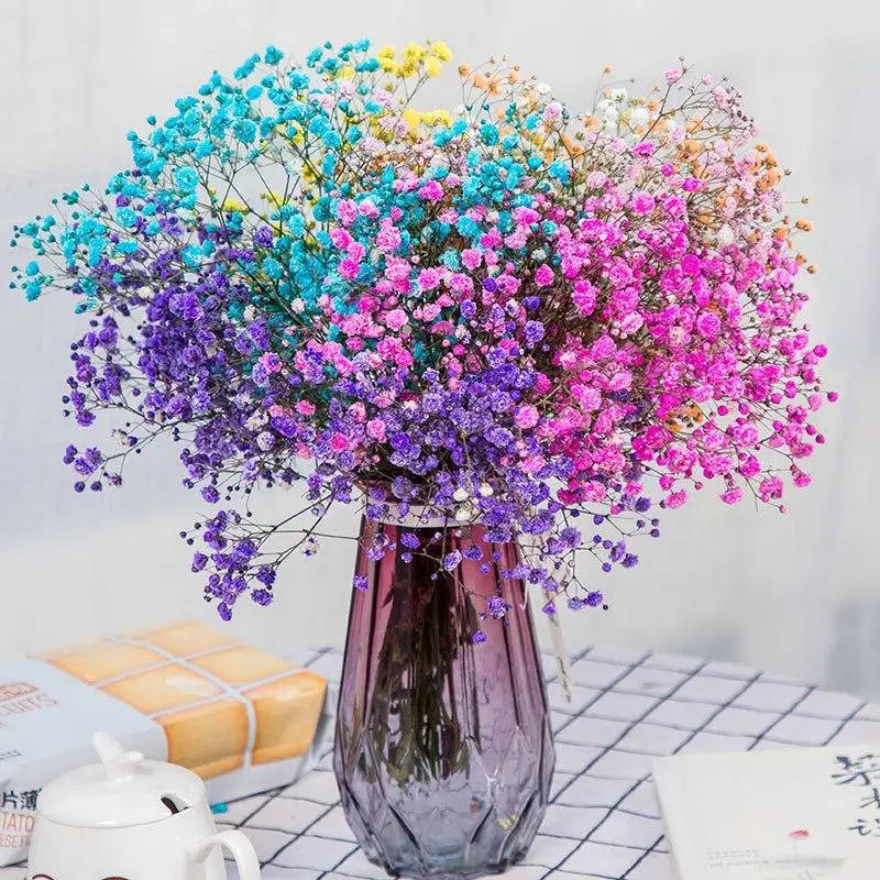 Dried Babys Breath Flowers Bouquet,Natural Gypsophila,Dry Flowers,Gift for Mother and Friend,Wedding Home Decor, DIY Wreath