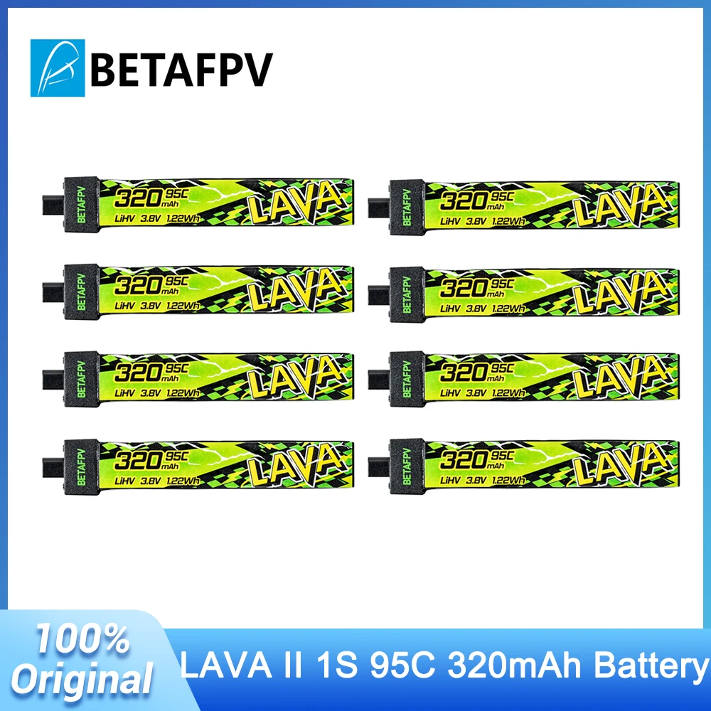 Image of NEU BETAFPV 320mAh LAVA II 1S 95C Akku 3.8V LiHV Batterie BT2.0 für Air65, Meteor65 Pro, Cetus FPV Whoop Drohne Flugzeug Spielzeug