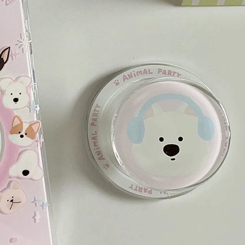 

Мультяшные наушники, подставка для щенка собаки для Magsafe, чехол для телефона, держатель, магнитные аксессуары, универсальный кронштейн для задней крышки, Caqa