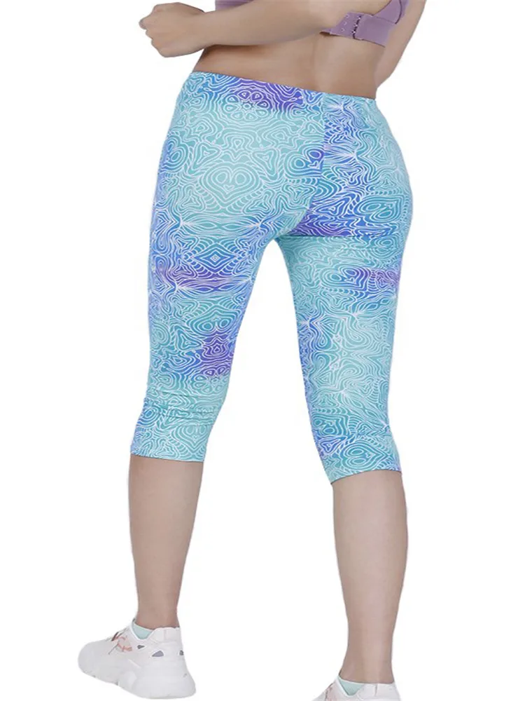 Ygyeeg mulher leggings meados de bezerro calças de verão ginásio yoga roupas esportivas elástico cintura alta exercício fitness activewear novo fundo