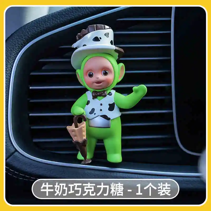 Hot Teletubbies Series Toy Car Air Freshener Outlet Movable Desktop Model Toy Ornament Collect Decor Festival Birthday Gifts Toy