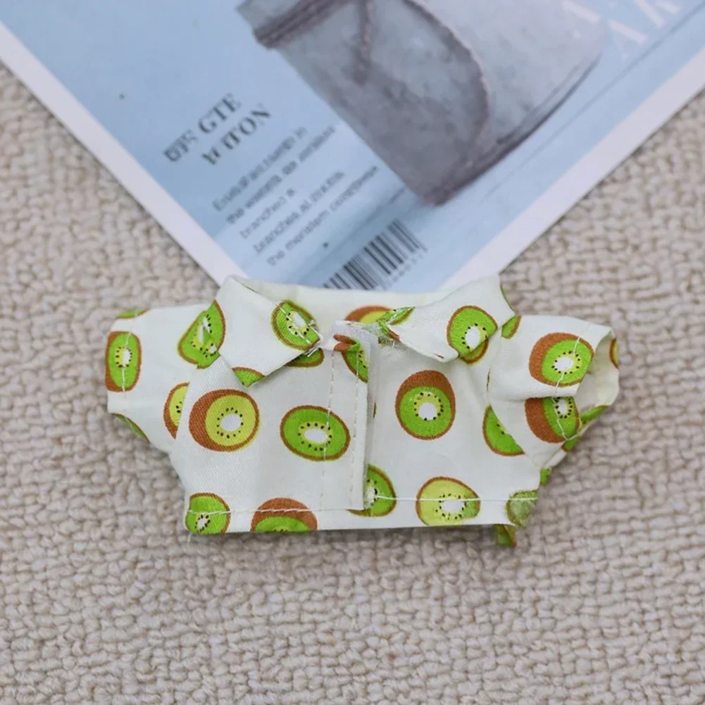 

Летняя футболка для отдыха, милая мини-плюшевая кукла, одежда, аксессуары для корейских кукол Kpop Exo Labubu 17 см