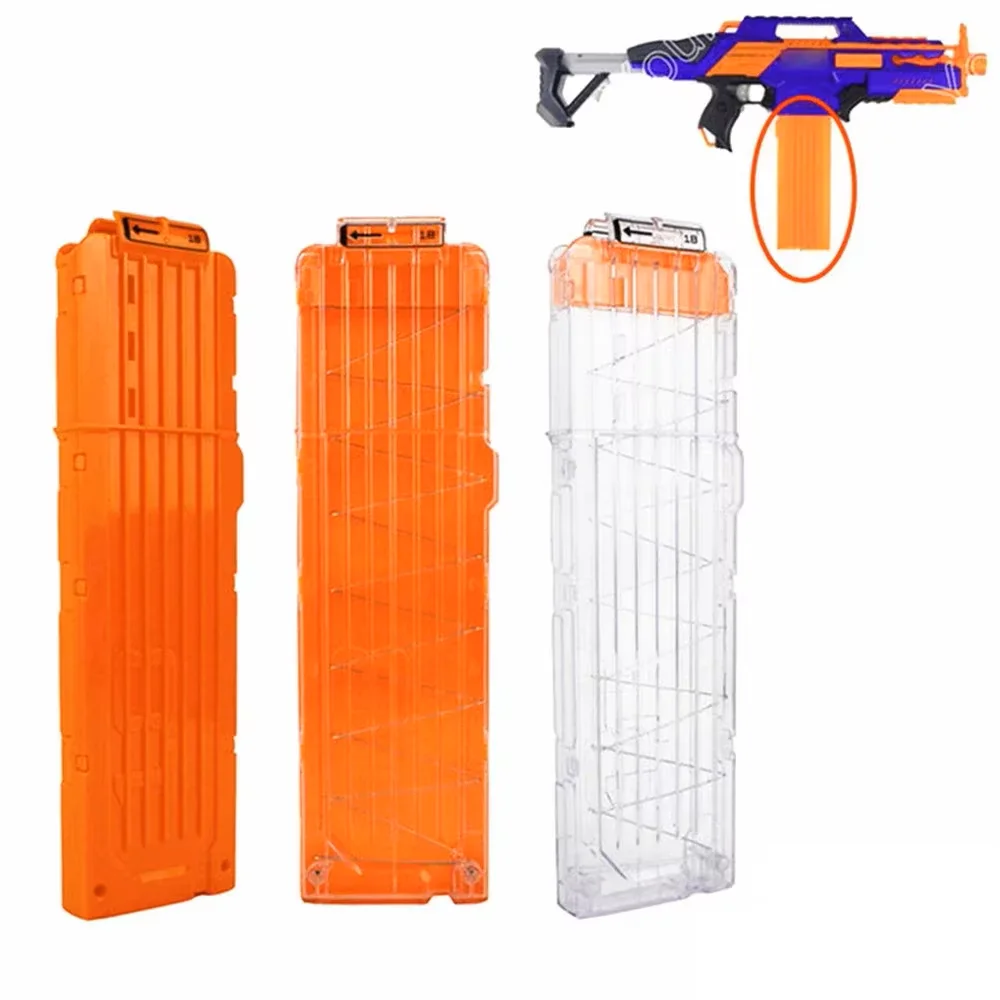 ZIVCONCING Clipe de Recarga Universal 18 para Armas de Brinquedo, Clipe de Bala de Plástico de Substituição para Nerf