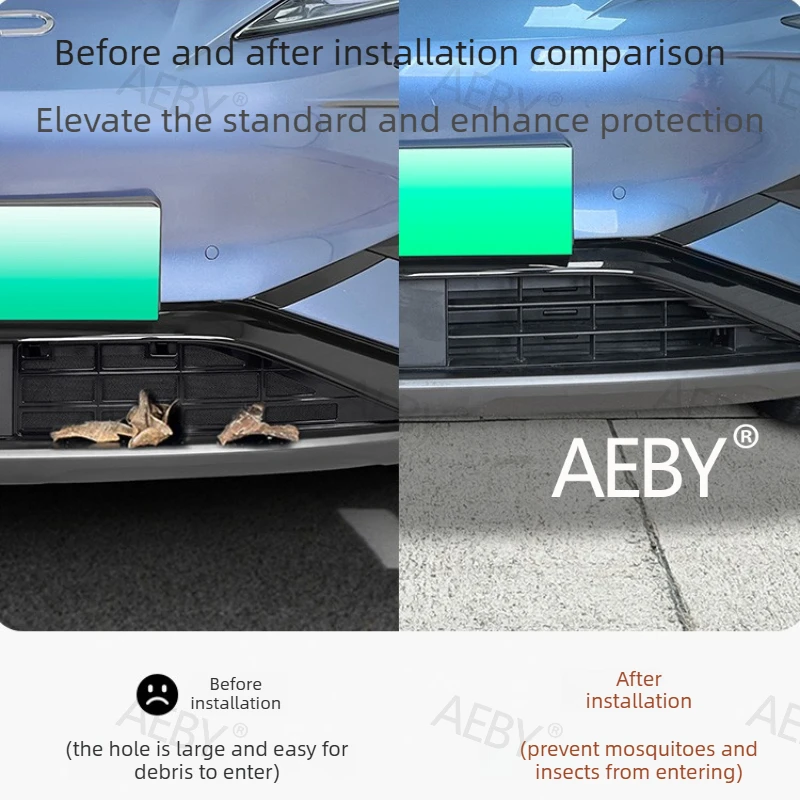 For BYD Sealion 7 2024 Car Front Grill Insect Screen,Grill Mesh Bug Screen,Anti-Stone Filter Guard,Clip-on insect net,radiating view 4