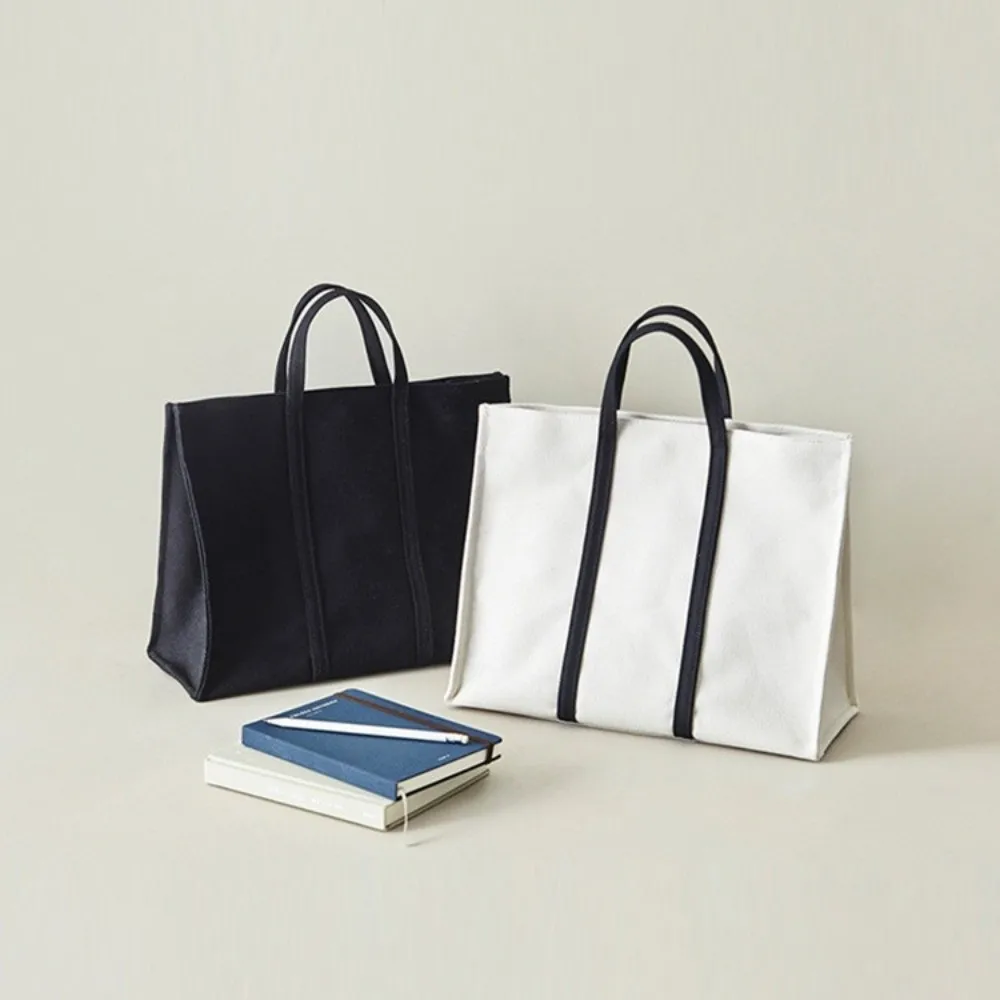 

Холщовая большая сумка с магнитной застежкой, мягкая ручка, рабочие сумки большой вместимости, стильная прочная сумка с несколькими карманами для бизнеса