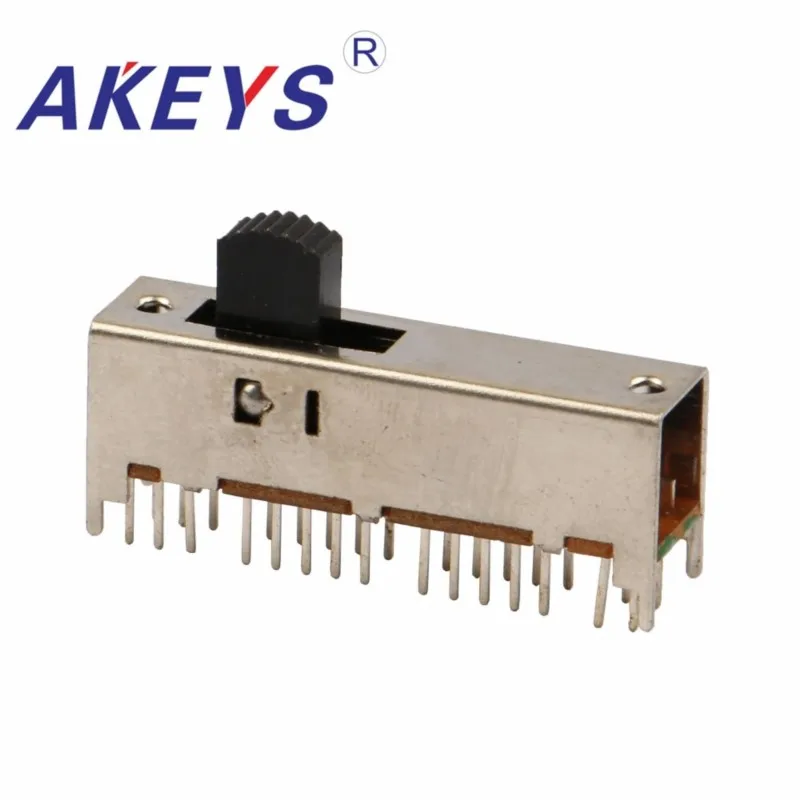 10pcs SS-64D01 6P4T-6mm Six pole four throw 4 position slide switch 30 pin DIP type with 4 fixed pin handle heights