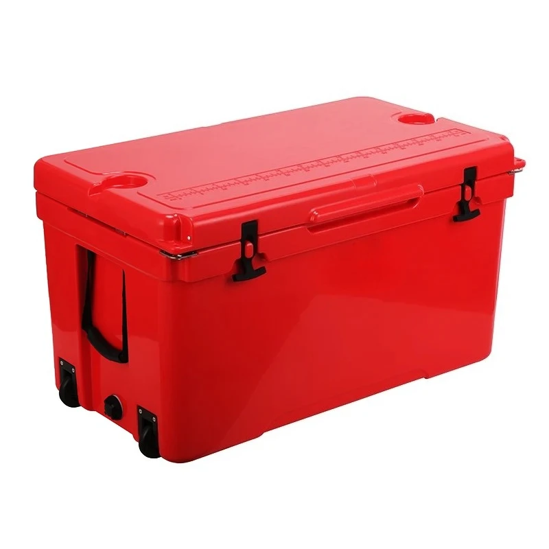 Refrigerator, Insulated Ice Chest, Portable Camping Ice Box, Molded Insulated Refrigerator, Durable Hard-Shell Refrigerator