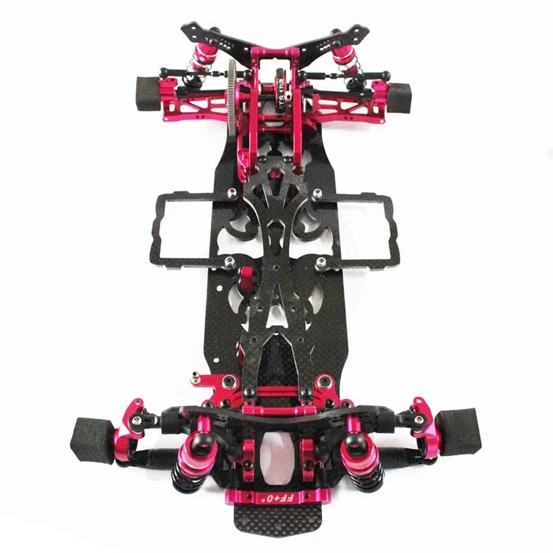 For 1/10 D4 AWD EP Sakura Drift Racing Frame Body Kit Alloy Carbon Fiber,Four-Wheel Drive Racing Frame