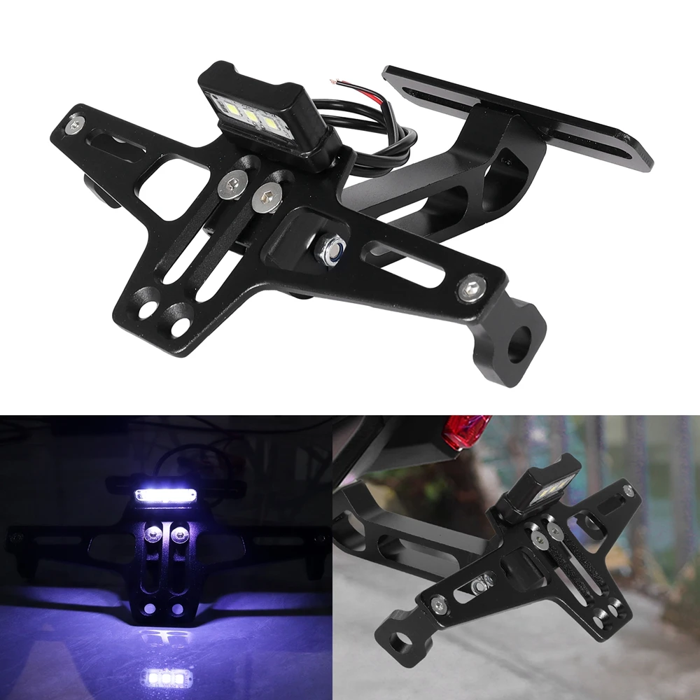 Motor Achter Kentekenplaat Mount Houder Aluminium Beugel Motorfiets Universele Accessoires Motorfiets Modificatie Onderdelen