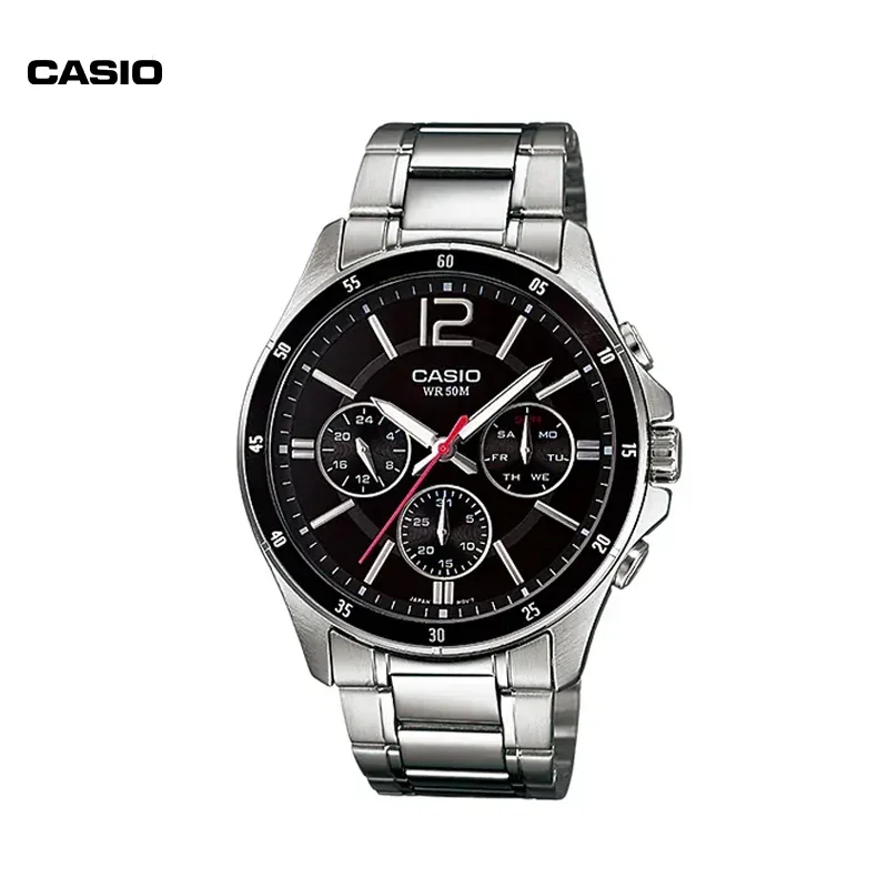 Casio MTP-1374D Classic Three Eyes Men\'s Quartz Waterproof Fashion Casual Business Simple Ladies Gift Versatile Date Week