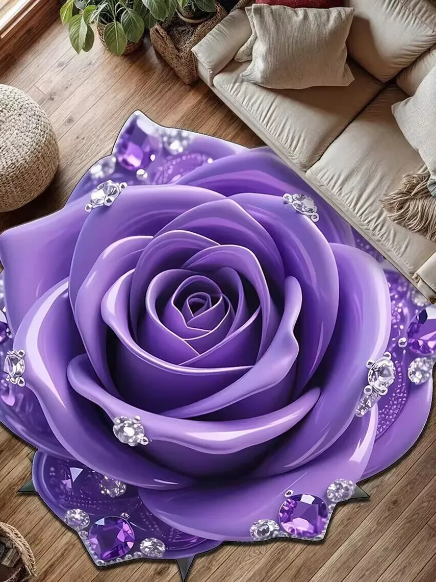 

3D стерео для гостиной, домашнего использования, силиконовый коврик для пола с цветком диджоид, противоскользящий, сильное звукопоглощение, настраиваемая роскошь...