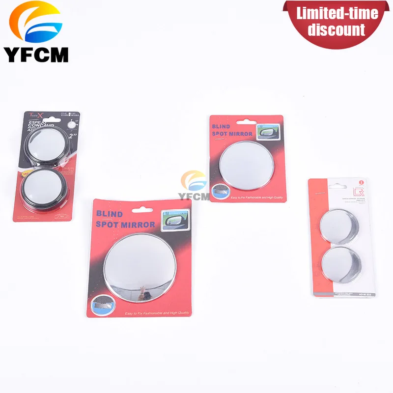 2" 360° Rotatable Blind Spot Mirror Pair for Car Rearview Reversing Aid