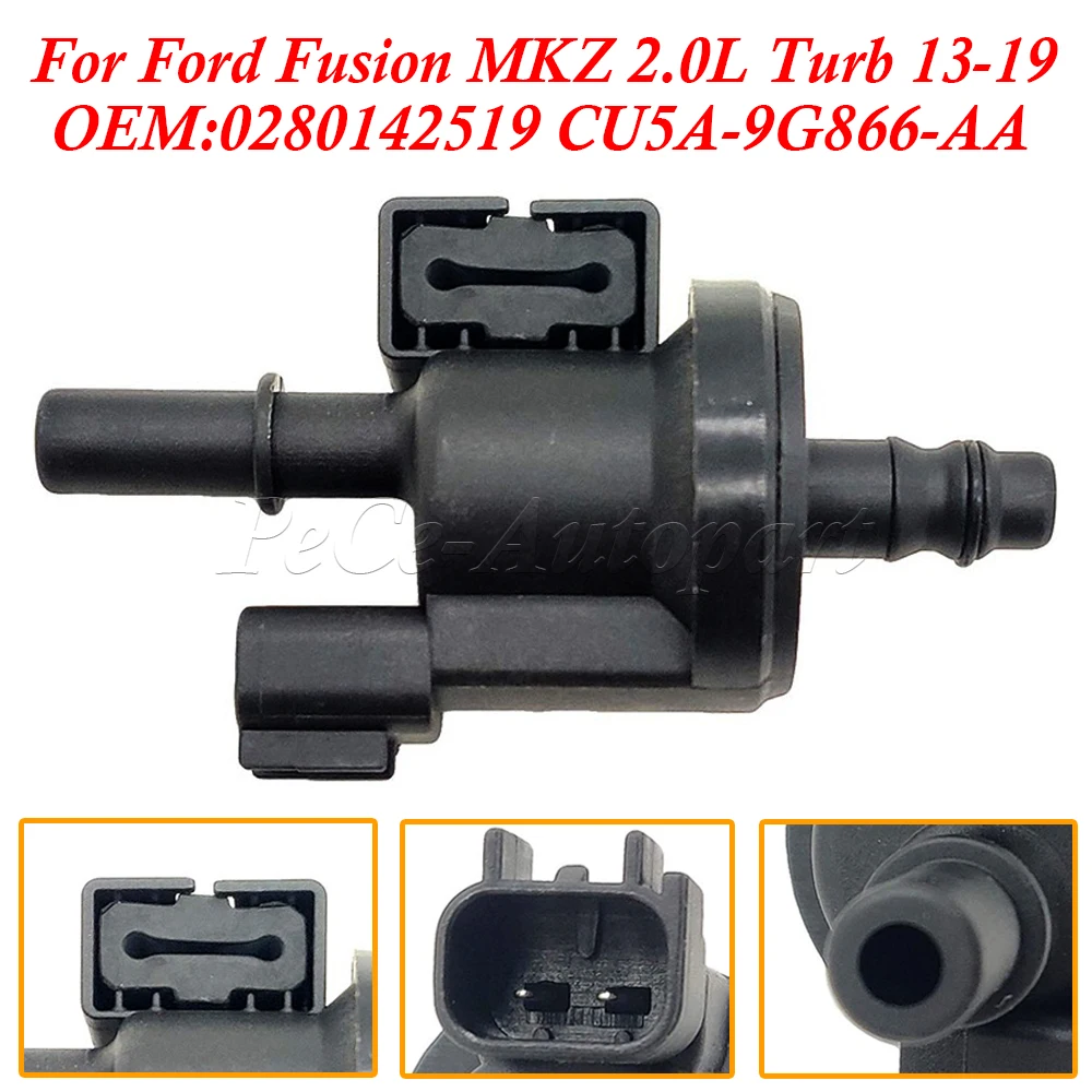 0280142519   CU5A-9G866-AA Zawór upustowy pochłaniacza oparów pasuje do Ford Fusion MKZ 2.0L Turb 2013-2019 Akcesoria samochodowe