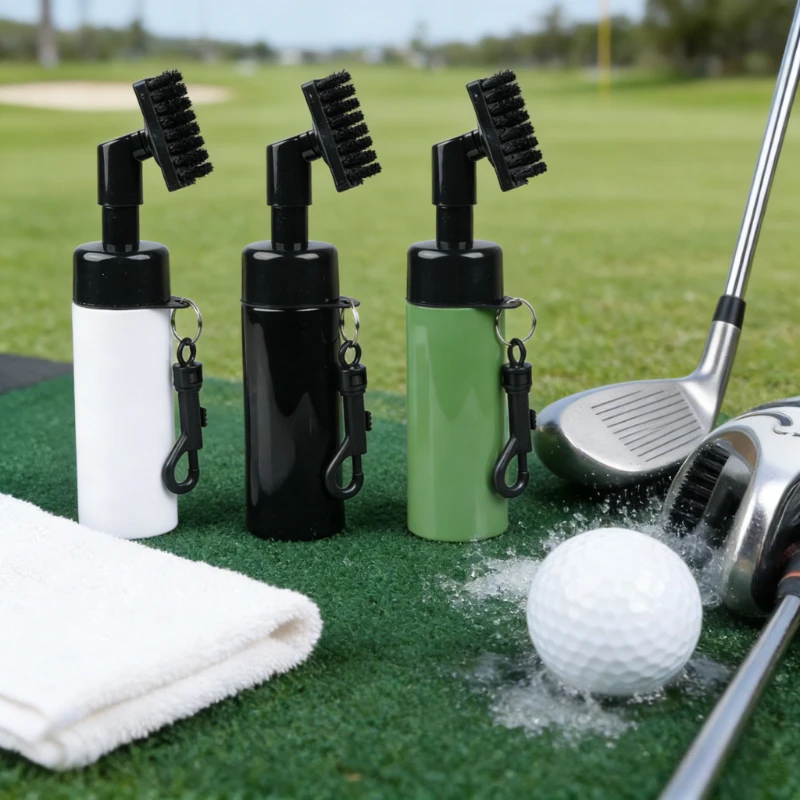 

Многофункциональный инструмент для чистки клюшек для гольфа: щетка-спрей для очистки головки клюшки и канавок, 1 шт.