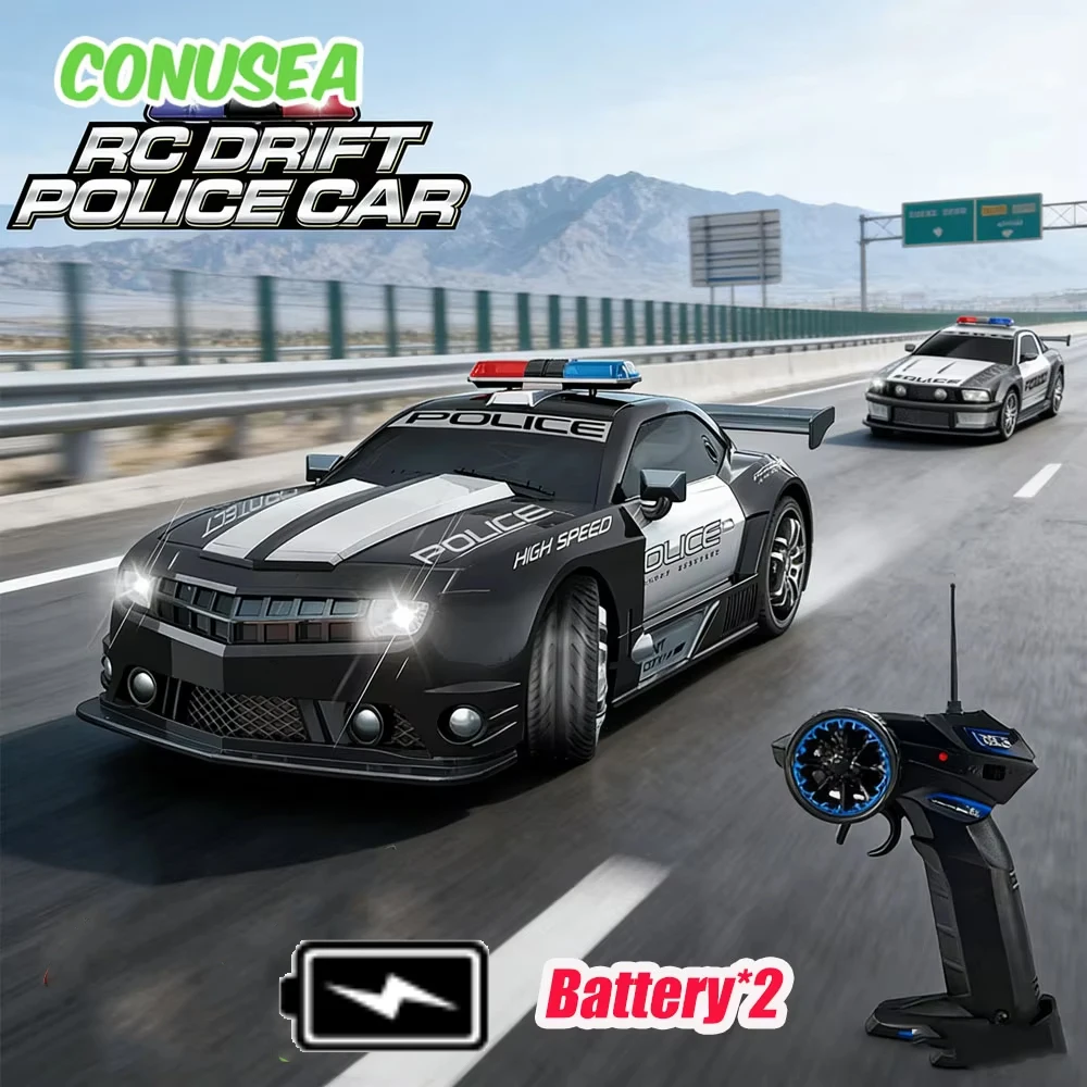 

1/12 RC Police Racing Car 2.4G Radio Control Cars Toy with Lights Drift Vehicle toys for boys girl kids Children Birthday Gifts