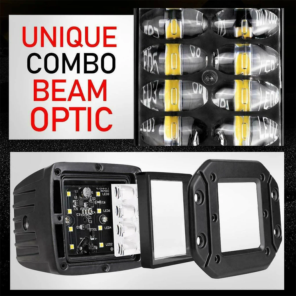 2piece Quad Row Flush Mount LED Light For Unmatched Brightness And Performance INCREDIBLE BRIGHTNESS