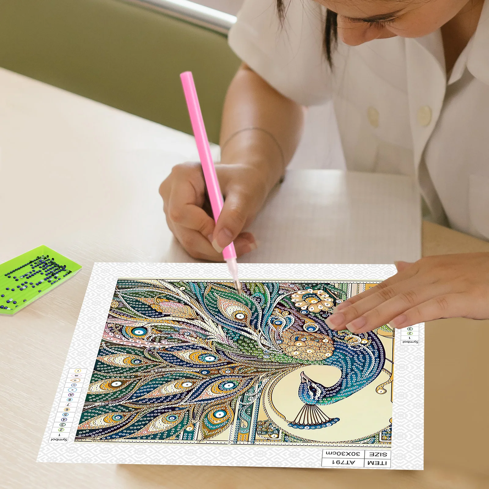 Special Shape Diamond Art Kits for Beginners and Adults,DIY peacock Diamond Art Painting Kits for Home Wall Decoration Gifts