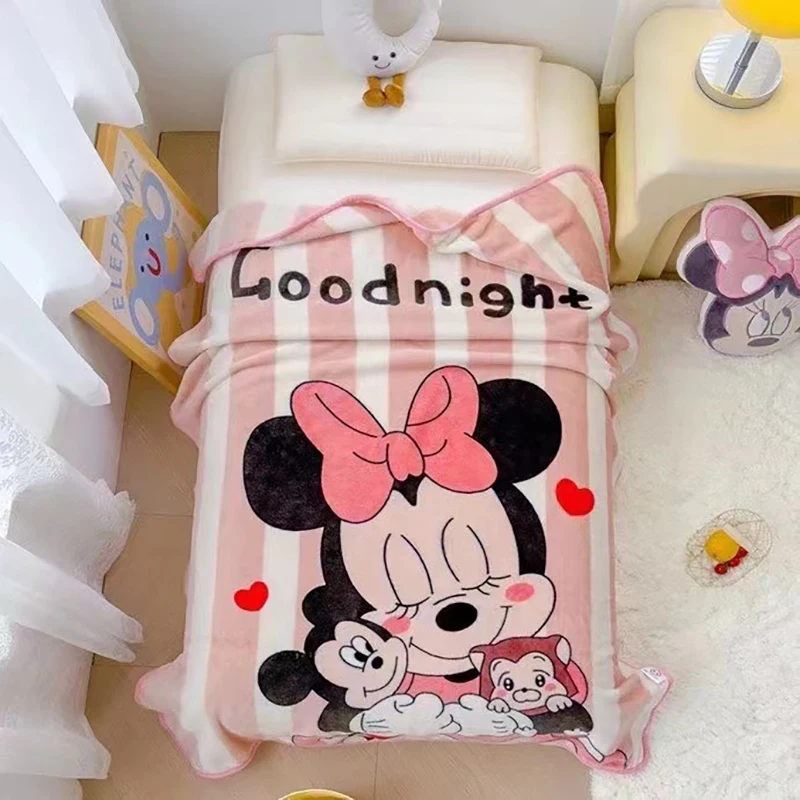 Stitch minnie lotso margarida winnie the pooh pato donald bonito impresso algodão lençóis dos desenhos animados cobertor de ar condicionado