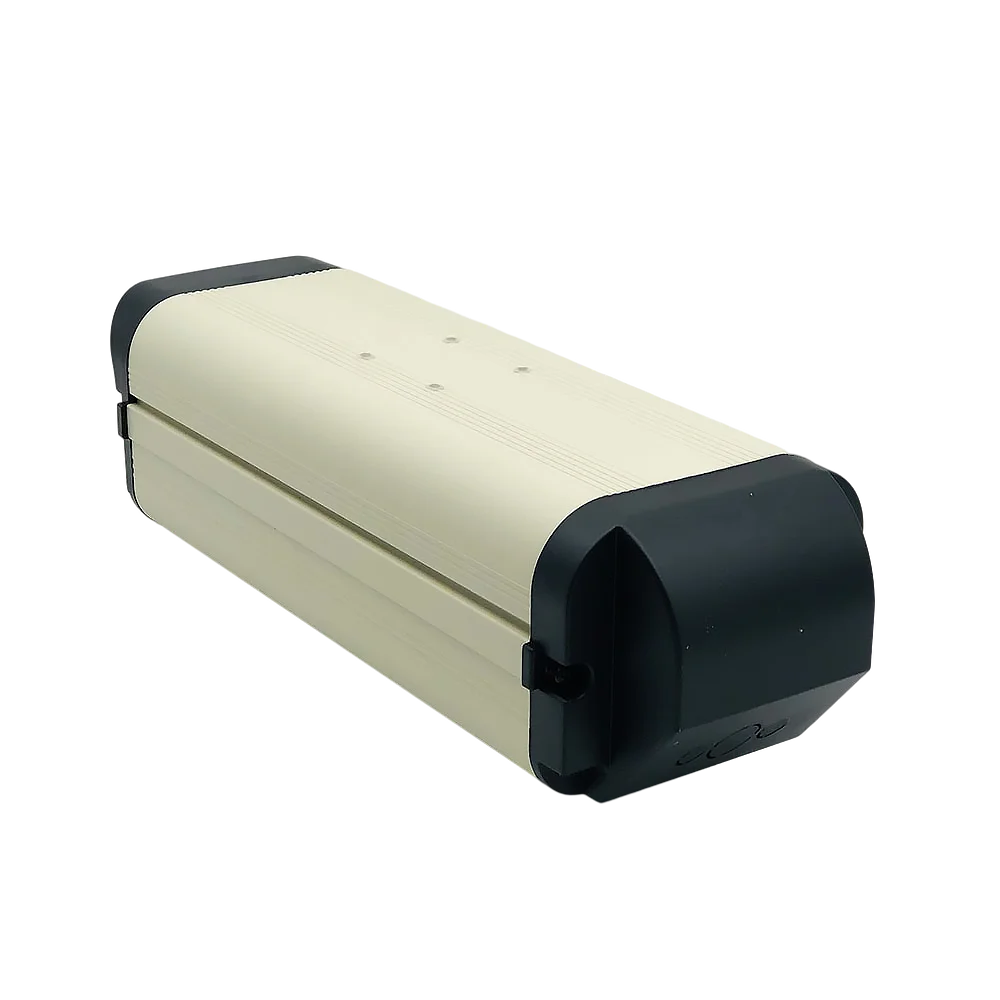 9 Inch Indoor Non-Waterproof Surveillance Camera Cover Dustproof Housing Aluminum Alloy and ABS Plastic Beige 325x118x94mm