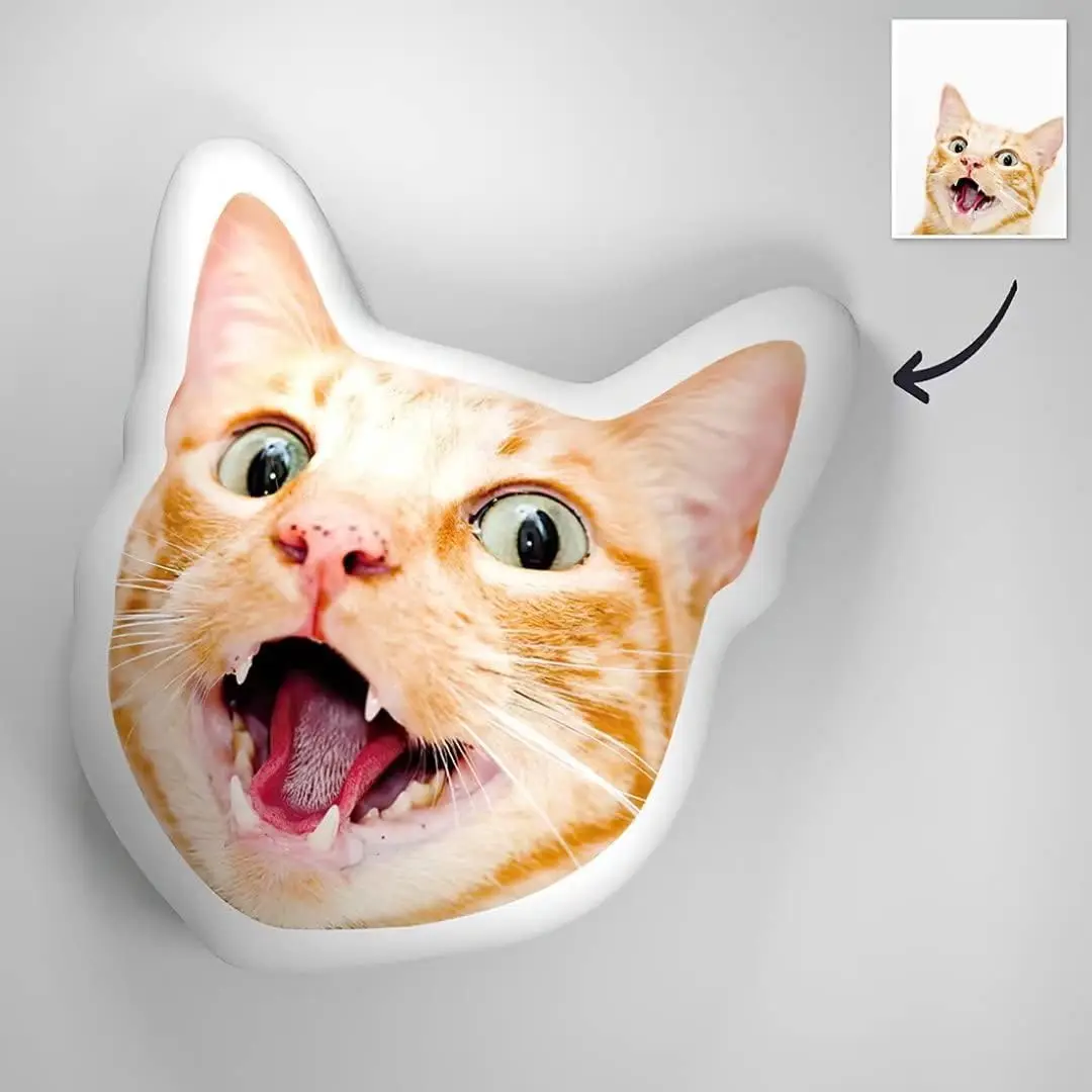 

Customised large-headed portrait ugly pet photo custom cushion cover DIY sleeping pad birthday festive prank fun gift