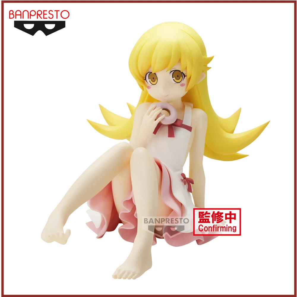 Original Bandai Anime Figure Nisioisin MONOGATARI Series Relax Time-Shinobu Action Figurine Banpresto Toys Model Collector 13cm