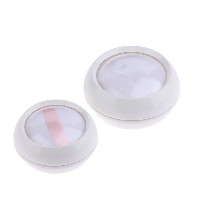 루스 파우더 박스 용기 컴팩트 빈 케이스 흰색 휴대용 여행용 보관함, DIY 메이크업 파우더용 체 포함