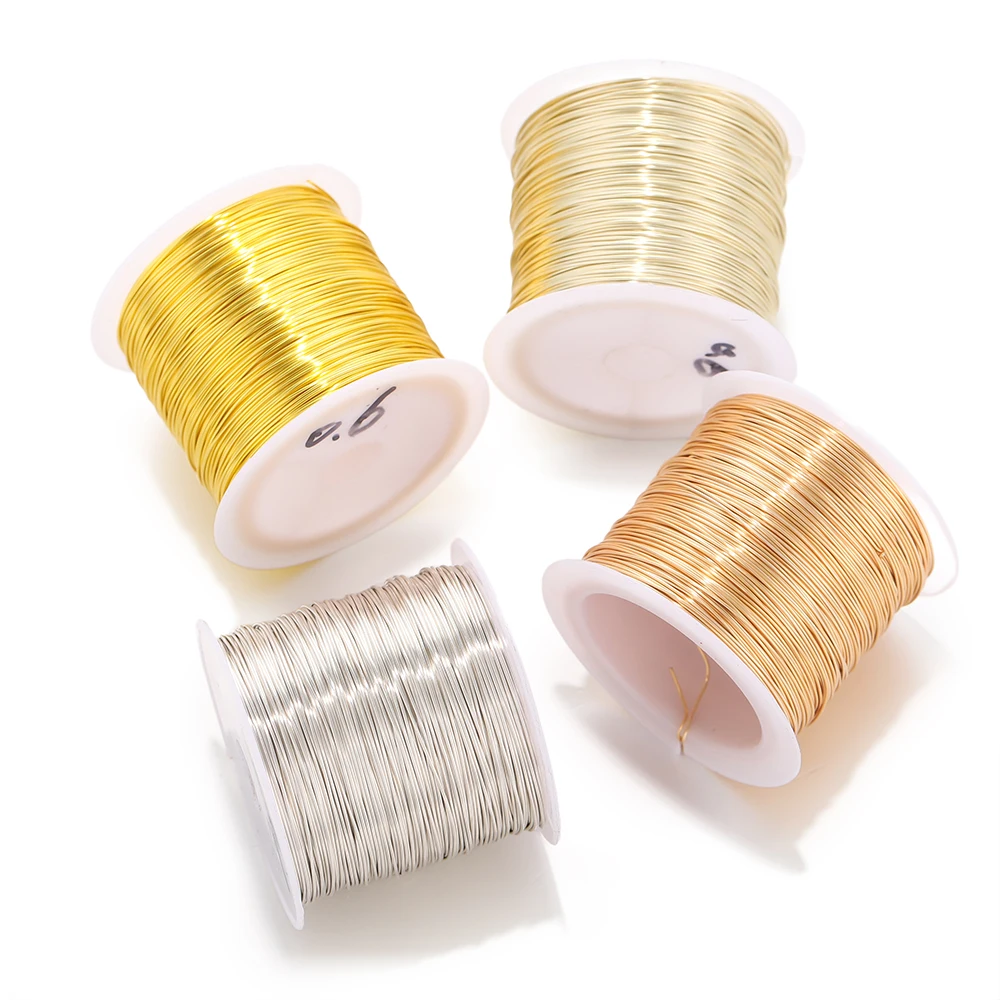10-100Meters/Pack Copper Wire for Bracelet Necklace DIY Colorfast Beading Wire Jewelry Cord String Handcraft Making Accessories