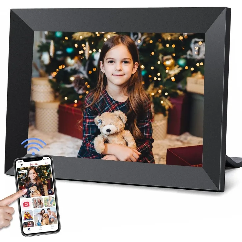 

Frameo 10.1 Inch WiFi Digital Picture Frame with 1280 * 800P IPS Touch Screen HD Disply,Video Clips and Slide Show,Auto-Rotate
