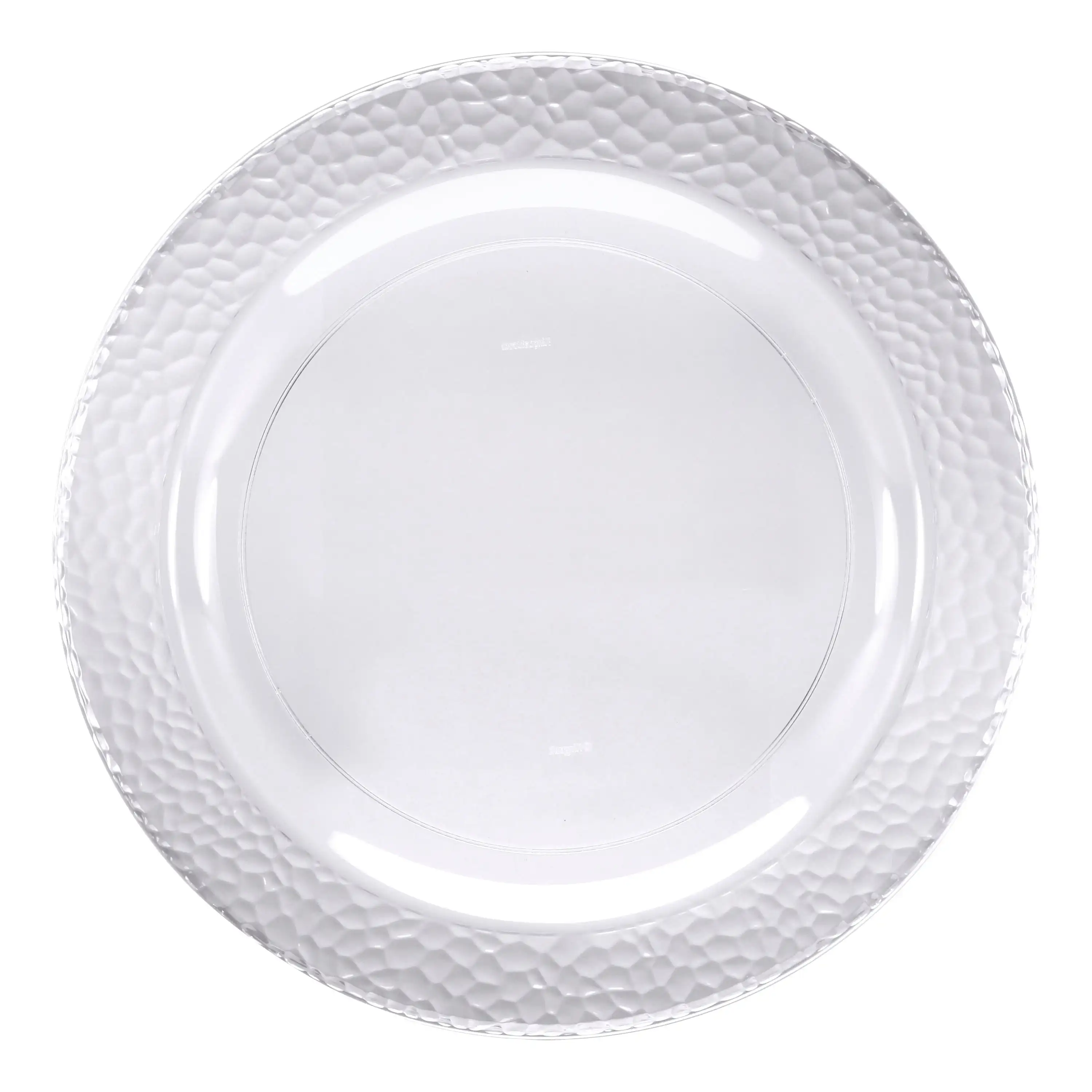 

Clear Pebble Plastic Dinner Plates, 30 Count