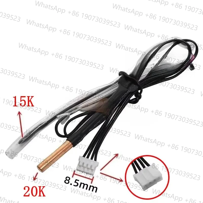Para panasonic sensor de temperatura ar condicionado 15k 20k tubo ar condicionado sensor cabeça borracha cabeça cobre