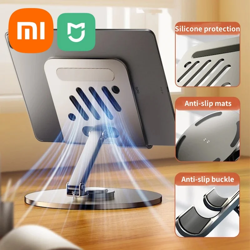 Xiaomi Desktop Phone Stand Tablet Foldable Stand Adjustable Alloy Aluminum Desktop Stand for iPhone iPad Samsung