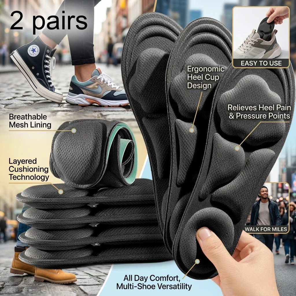 6D Massage Memory Foam Insoles For Shoes Sole Breathable Cushion Sport Running Insoles For Feet Orthopedic Insoles Deodorant