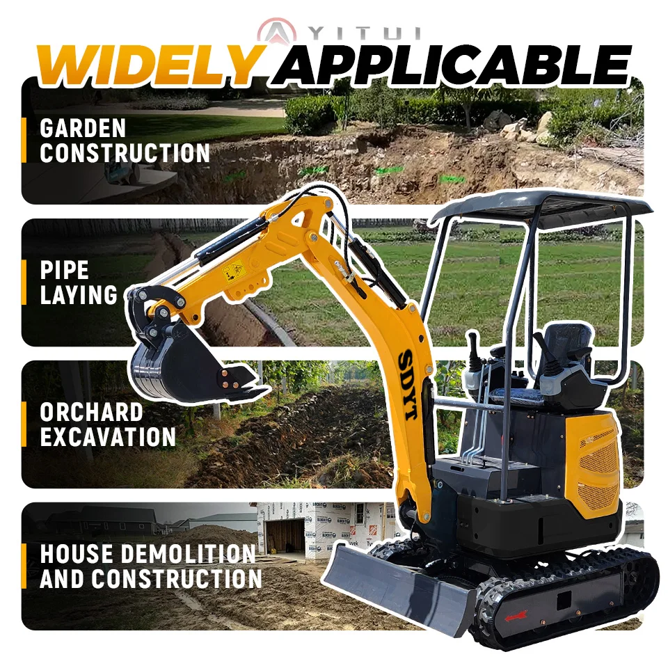 الحفارات الصغيرة الصينية فعالة من حيث التكلفة مناسبة للحفارات الصغيرة لمحرك كوبوتا المخصص في ساحات الحديقة #1