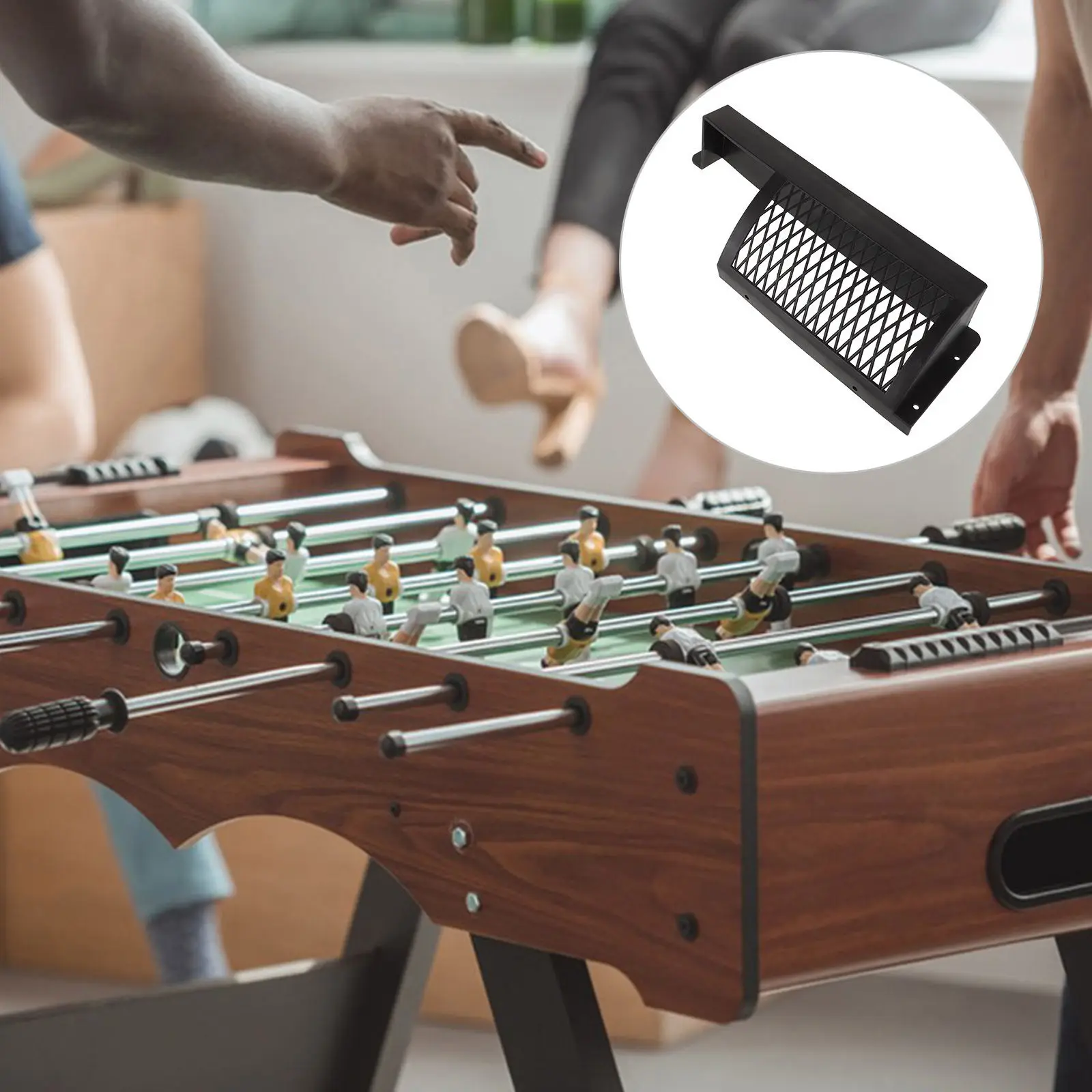 Lot de 2 filets de récupération de balles pour baby-foot, noir pur, maille robuste, support de but de baby-foot, pièces de rechange pour rangement de balles de table de football