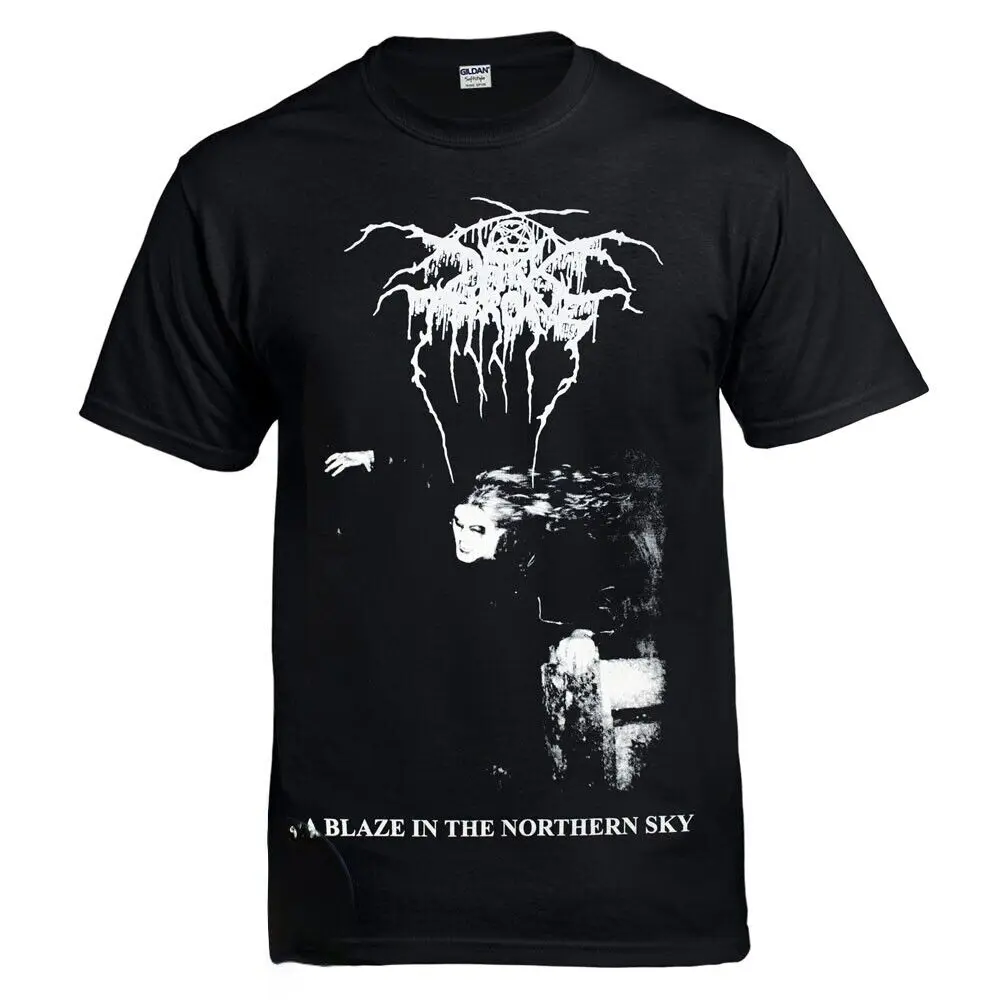 DARK THRONE A Blaze in the Northern Sky  Black T-Shirt Mayhem Bathory