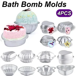 4PCS/Set Bath Bomb Molds Aluminum Alloy Ball Sphere Soaps Candle Cake Baking Mold for Craft DIY Handicrafts Making Supplies