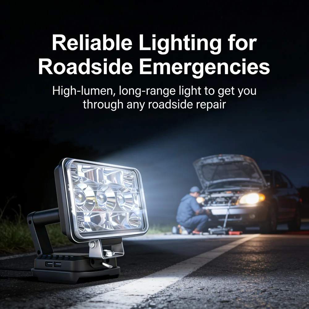 

NEW 3 Inch LED Work Light Portable Flood Light Cordless Lantern Outdoor Camping Emergency Flashlight for Makita 18V Battery