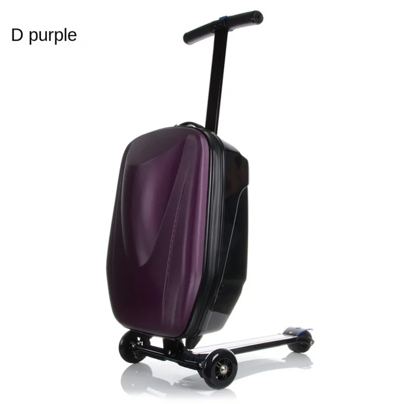 Scooter trolley luggage student 20 inch adult travel boarding box Korean version Super Skateboard Travel Suitcase