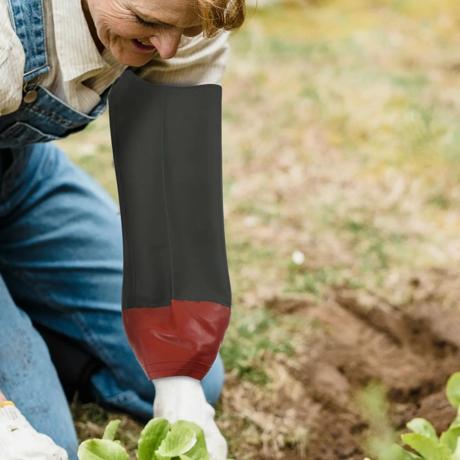 قفازات مطاطية طويلة الأكمام مقاومة للماء لغسل الأطباق للنساء، صيد طويل للغاية، ذراع كامل، البستنة، طول الكوع، العمل