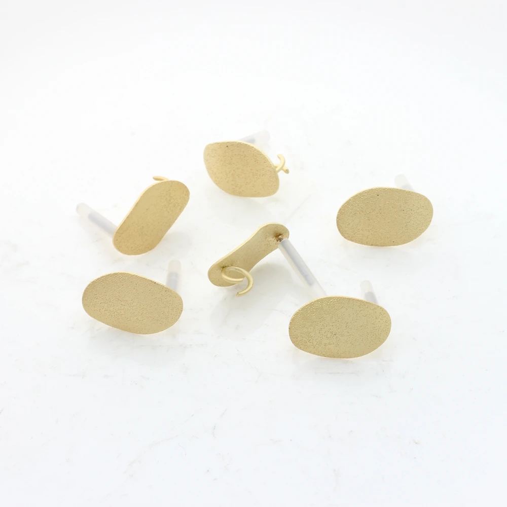 Zwierciły owalny kształt kolczyki podstawy złącza Linker 6 sztuk/partia 18*12mm Diy akcesoria do wyrobu biżuterii przedmioty luzem — zdjęcie 6