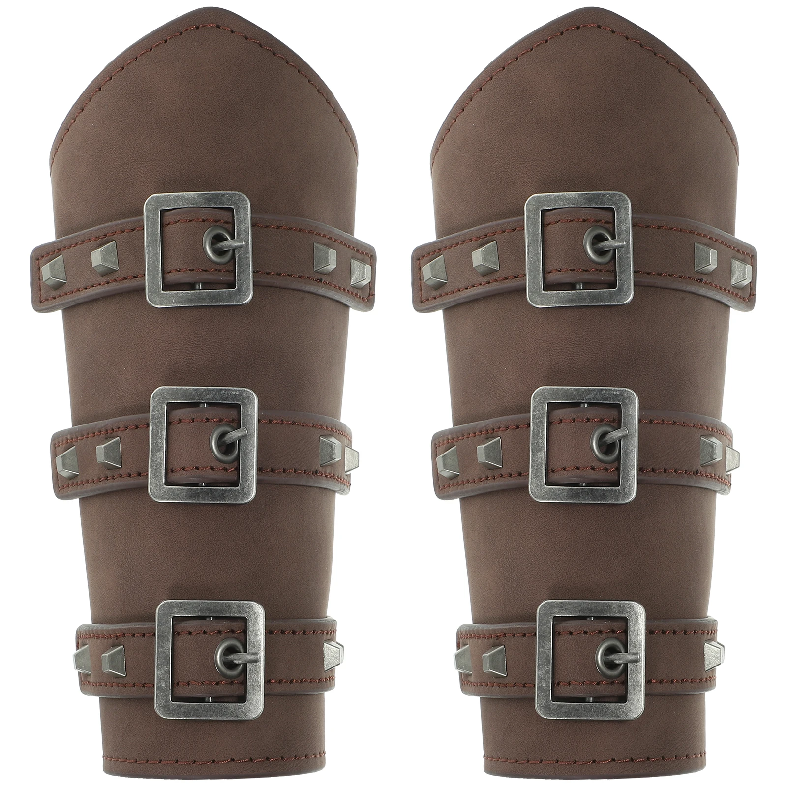 Bracciali da polso retrò Accessori da cavaliere medievale rinascimentale da uomo per uomo guardia in PU