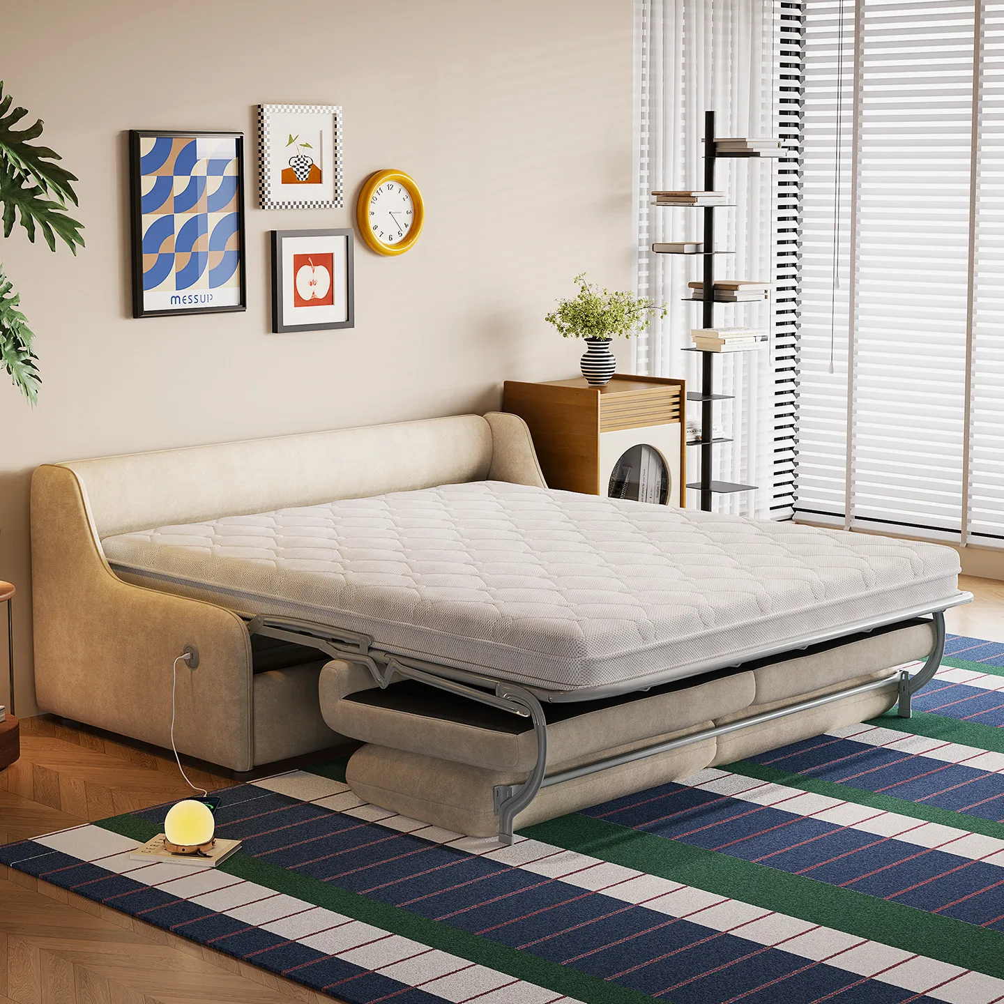 

Многофункциональный диван-кровать Whale для небольшой квартиры, который можно перевернуть и сложить.