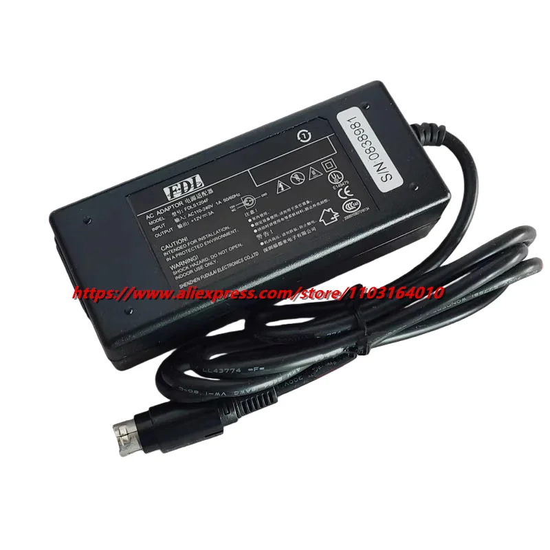 Genuine FDL FDLS1204F 12V 3A 3-Pin 36W AC Adaptor Adapter Charger Printer Power Supply