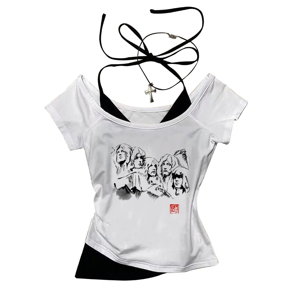 Deep Purple cropped top teen manga gothic kawaii anime clearance sales tshirt jojifuku korean fashion y2k vintage manga