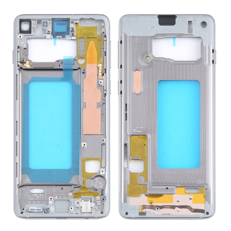 S10 Middle Frame Bezel Plate For Samsung Galaxy S10 G973 G973F SM-G973U SM-G973W Metal Housing Middle Frame With Side Keys