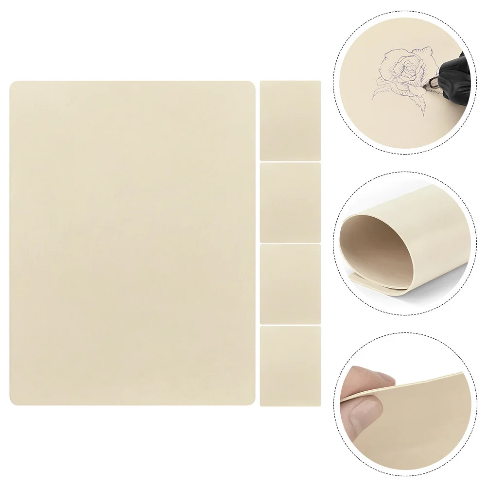 

5 шт., реалистичные силиконовые листы для практики татуировки, двусторонняя многоразовая доска для практики макияжа, тренировочные принадлежности для татуировки
