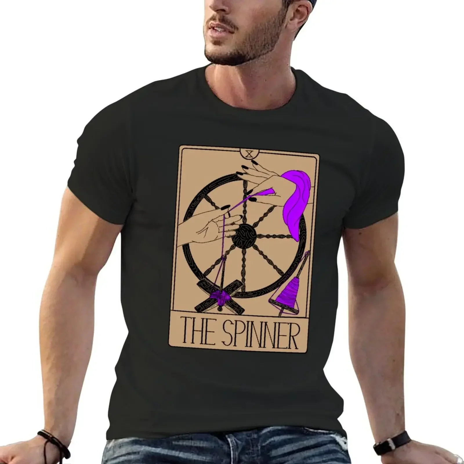 

The Spinner Tarot Card T-Shirt for a boy anime figures oversized plus size tops Men's t-shirts