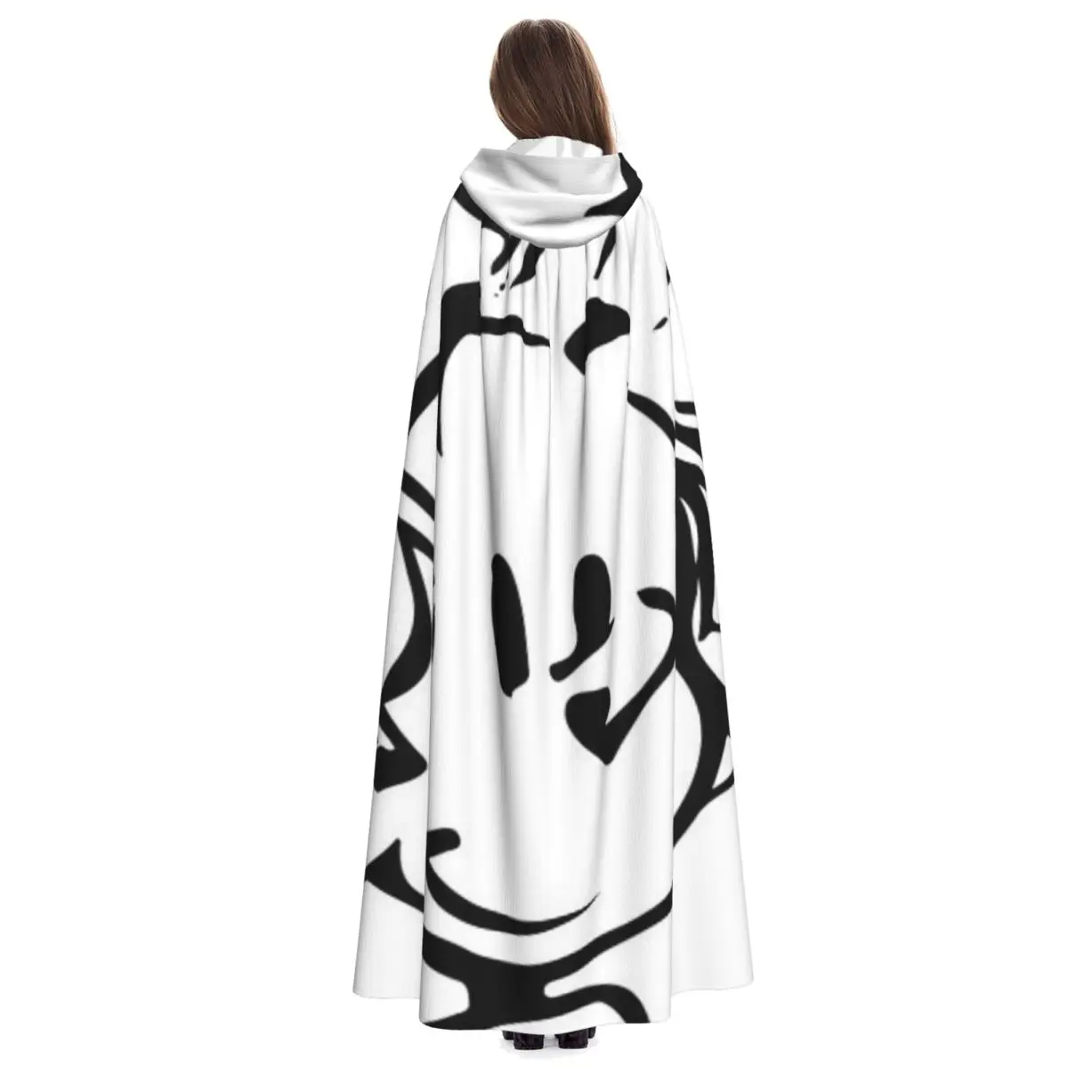 غاستون لاغافي كاريكاتير عباءة طويلة مقنعين الساحرة القرون الوسطى زي تأثيري كيب هالوين حفلة الكبار للجنسين