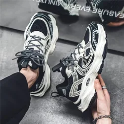 New Fashion Mesh Shoes Men's Breathable Casual Sneaker Platform Tide Shoes